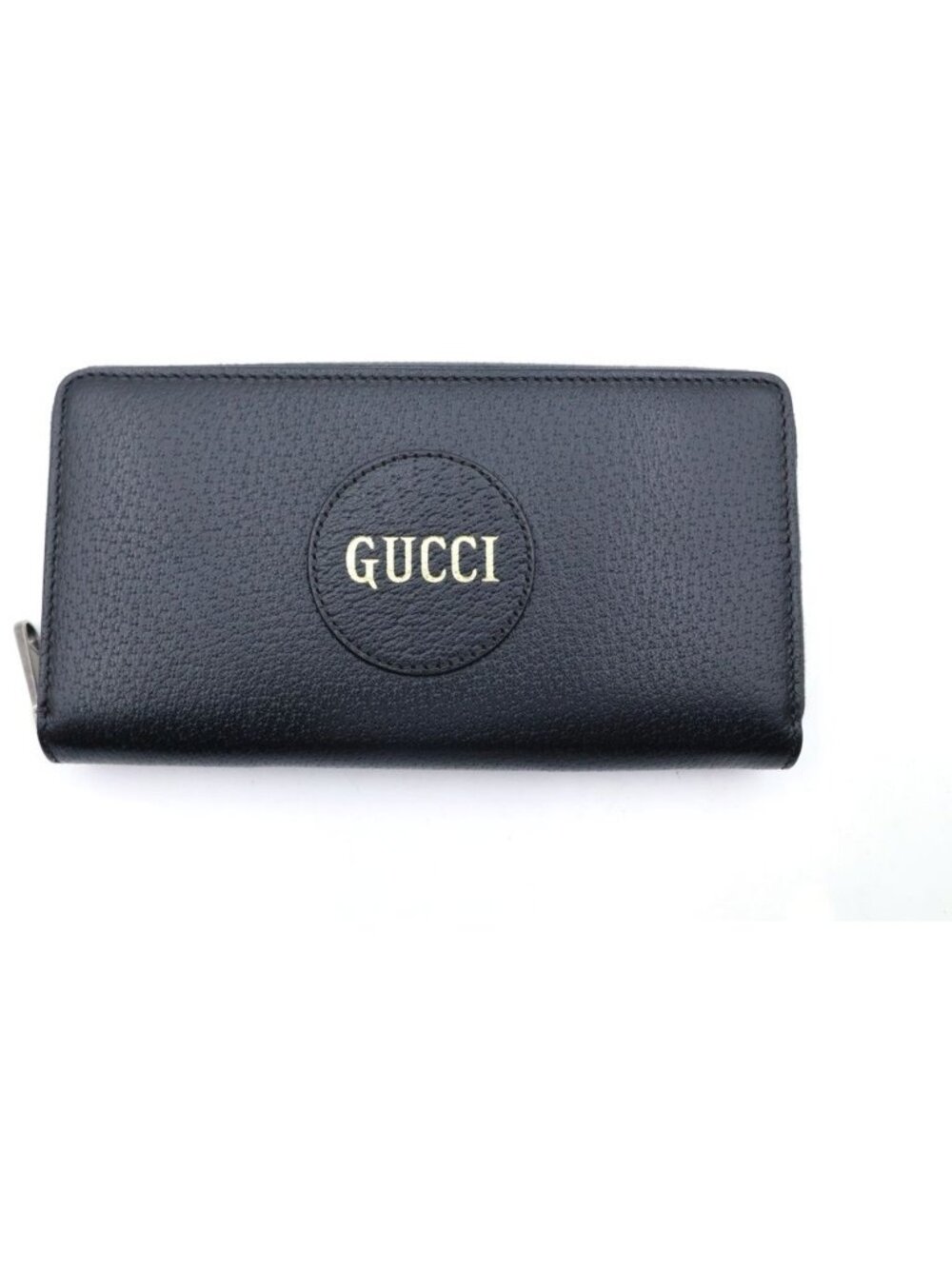 Gucci Logo Retrospective Zip Around Wallet Black Leather